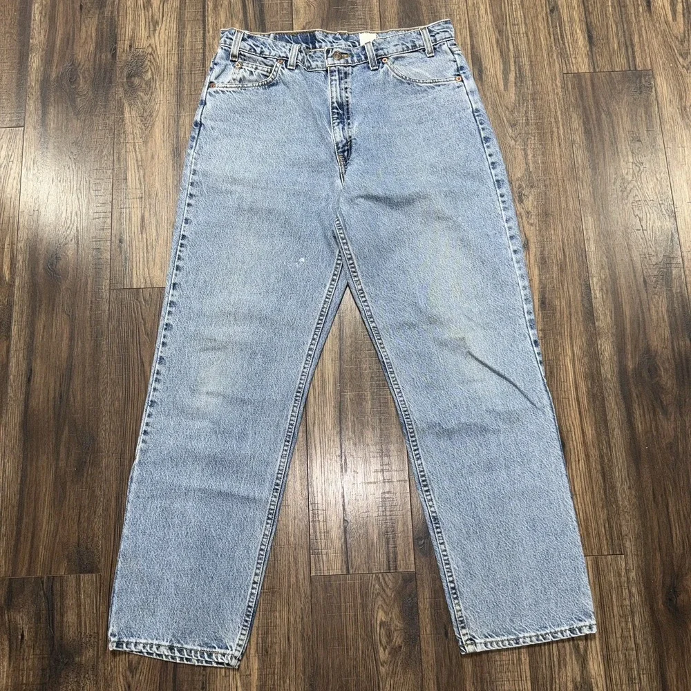 Levis 550 Relaxed Fit Orange Tab Denim Jeans Men's Size 36x30 USA Made Vintage